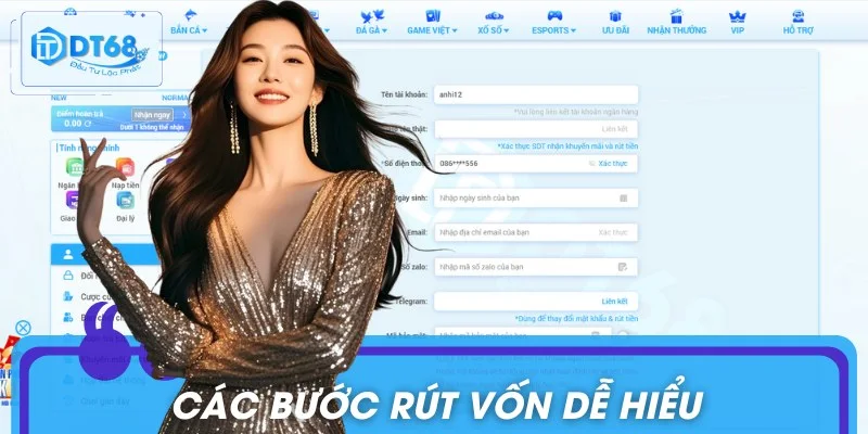 Dt68 - Link Đăng Ký Chuẩn, Không Chặn Mới Nhất Các bước rút vốn minh bạch, không lo rủi ro