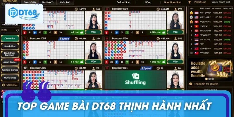 Game Bài DT68 - Thiên Đường Đổi Thưởng 1 Phút, Thắng Cực Dễ Trải nghiệm loạt siêu phẩm game bài DT68 với tỷ lệ thưởng khủng
